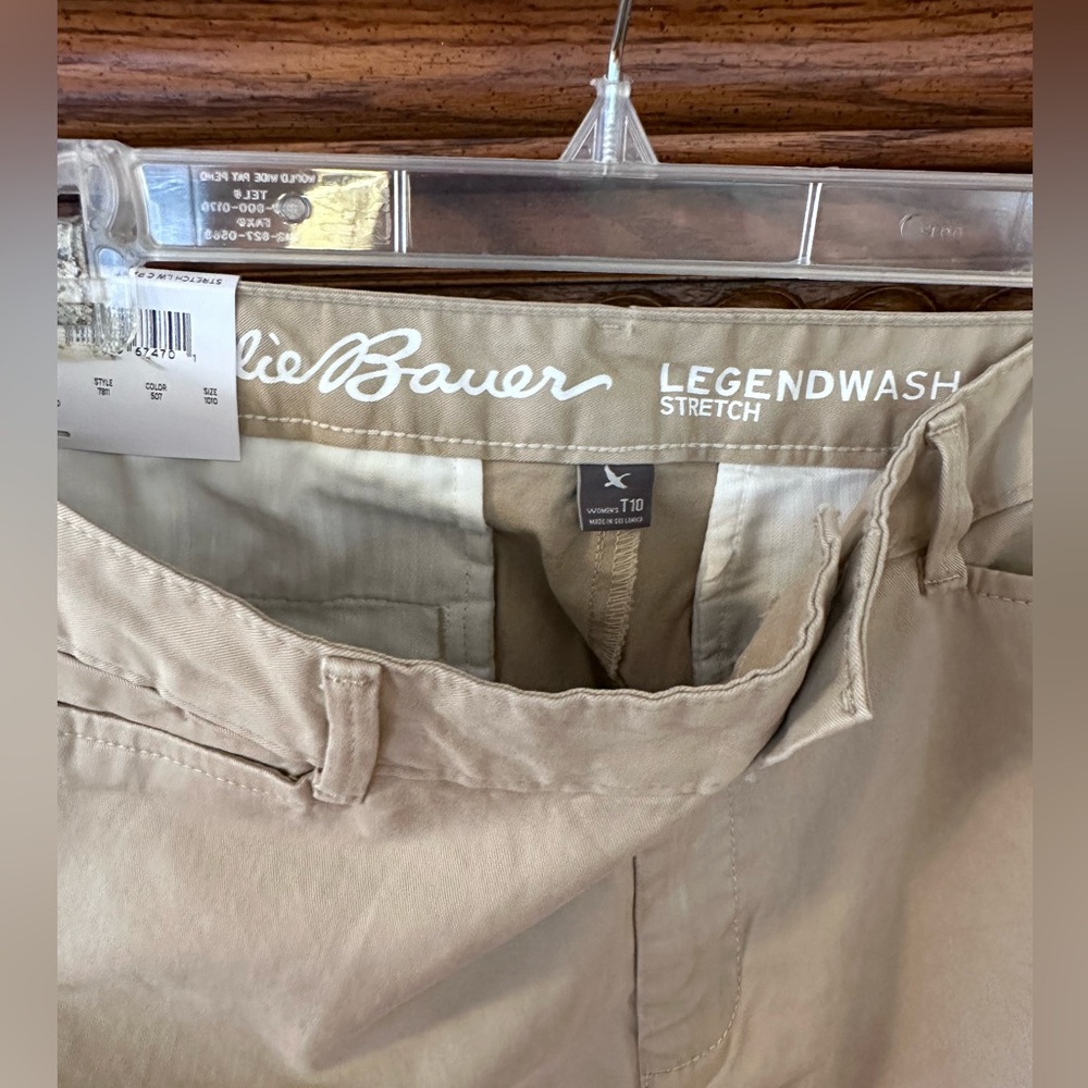 Eddie Bauer Legend Wash Stretch Curvy Straight Tan Pants Women's Size 10T - Picture 3 of 8